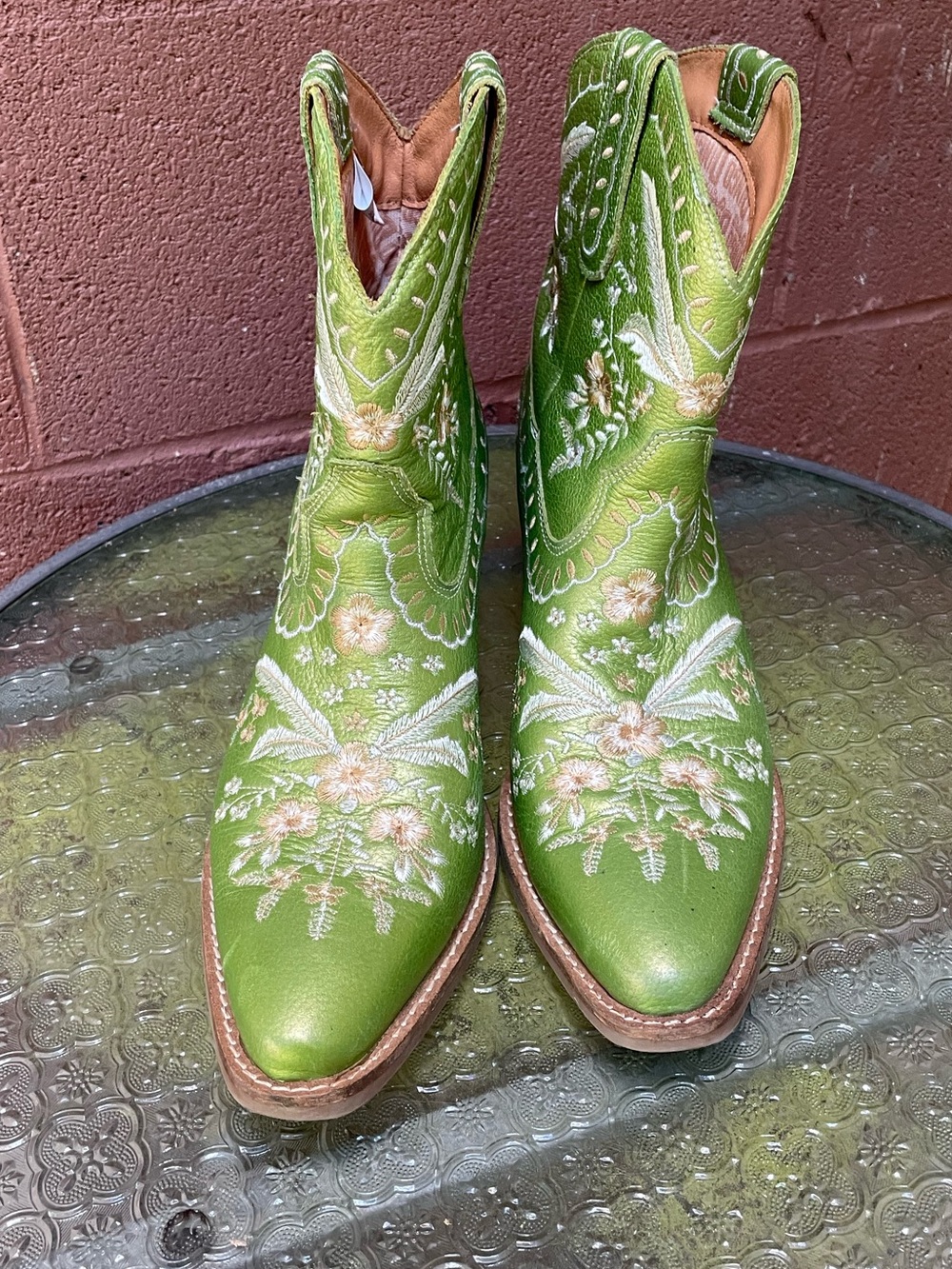 Dingo Primrose Western Boot In Green Metallic Size 9.5 - Picture 9 of 12